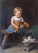 GOES, Hugo van der Meine Katzenlieblinge oil painting